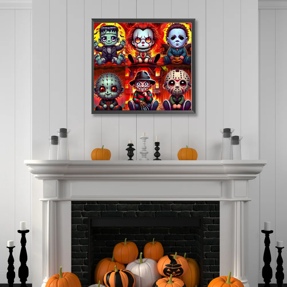 Partial AB Diamond Painting - Full Round Drill - Horror All Stars(Canvas|55*50cm)