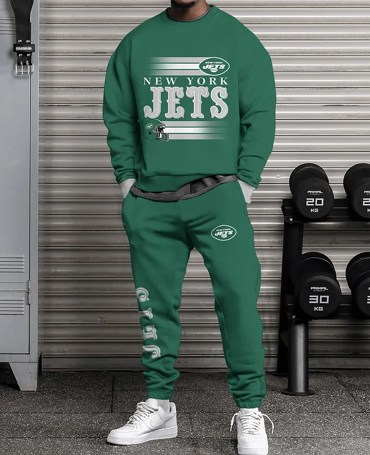 New York Jets   3D sweatsuit and sweatpants 2 piece outfits