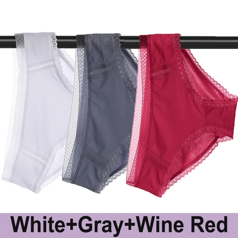 3PCS/Set Seamless Panties Sexy Lace Underwear Women Panties Female Underpants Briefs For Woman Pantys Intimates Lingerie M L XL