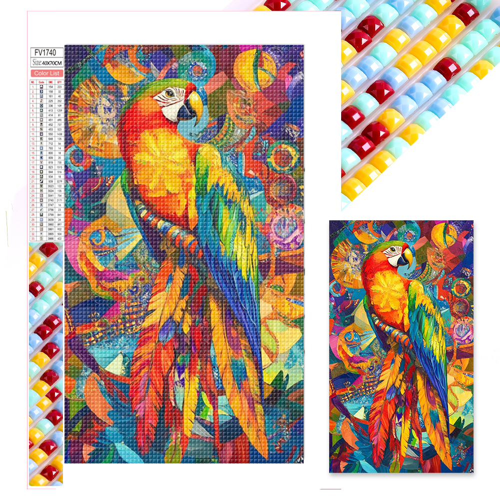 Parrot 40*70cm(picture) full square drill diamond painting