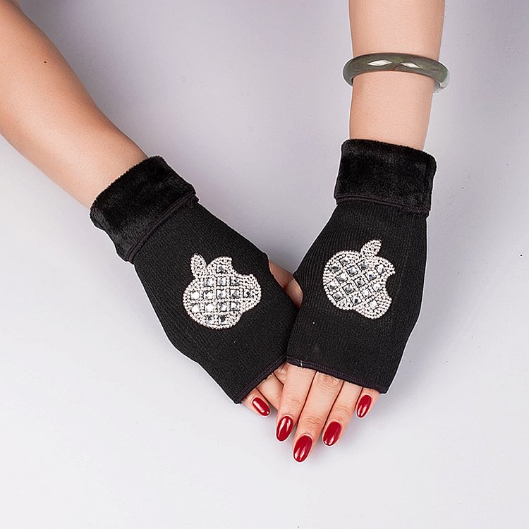 Ladies' warm fashion gloves, hot drilling warm gloves