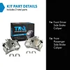 TRQ Front Brake Caliper Set Compatible with 2011-2014 Chrysler 200 2007-2010 Sebring 2008-2014 Dodge Avenger 2007-2012 Caliber 2007-2017 Jeep Compass Patriot