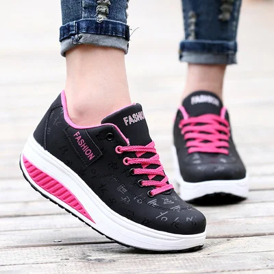 Wongn Women Sneakers 2019 Breathable Lace Up Wedges Platform Vulcanize Shoes Fashion Women Casual Shoes Tenis Feminino Female Shoes