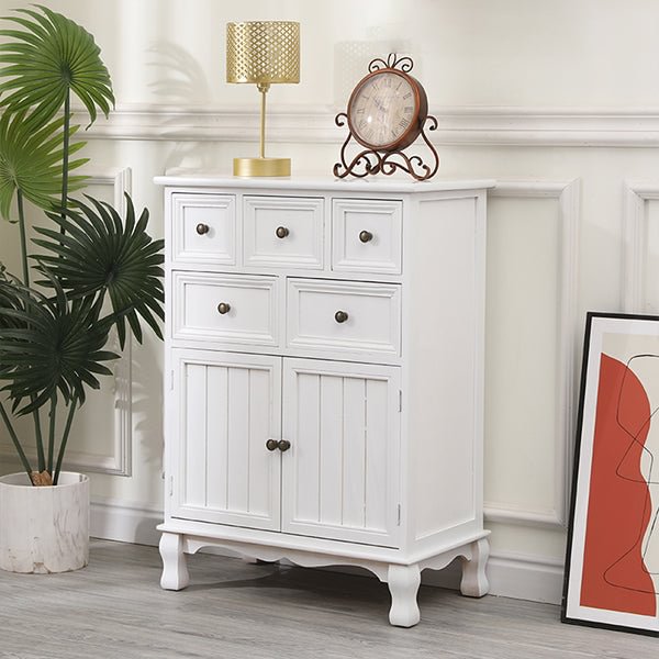 GLVEE Solid Wood Retro Chest Of Drawers