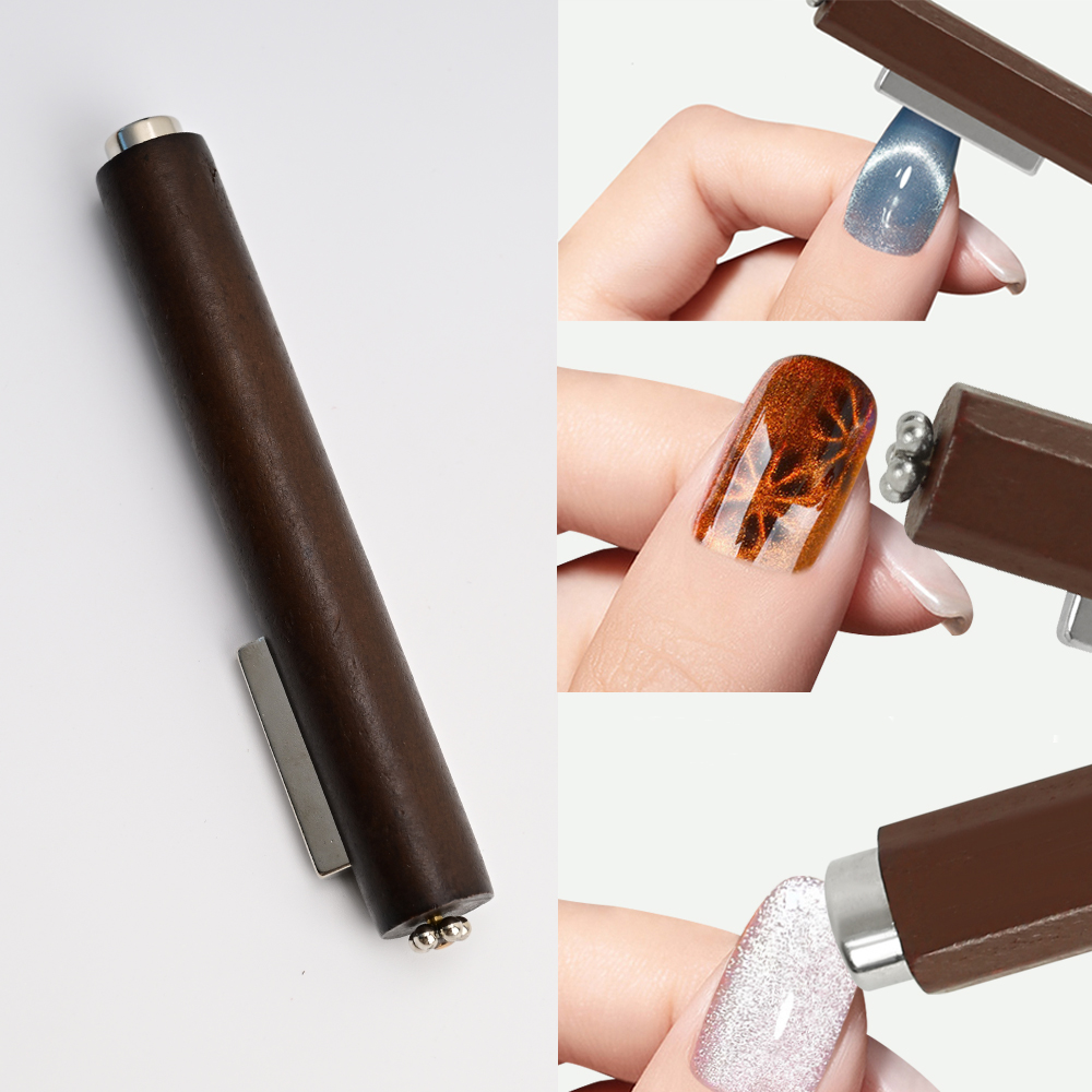Teamgoo 3-IN-1 Strong Magnet Stick Wand For 3D Magnetic Cat Eye Gel Exploding sparks Pattern Multi-functional UV Gel Nail Magnet Stick