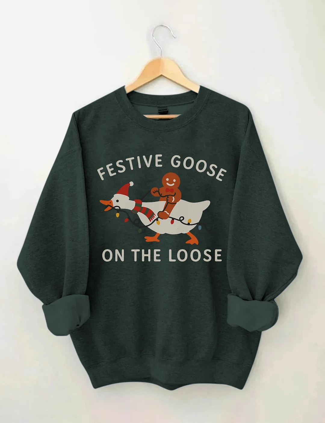 Festive Goose On The Loose Sweatshirt
