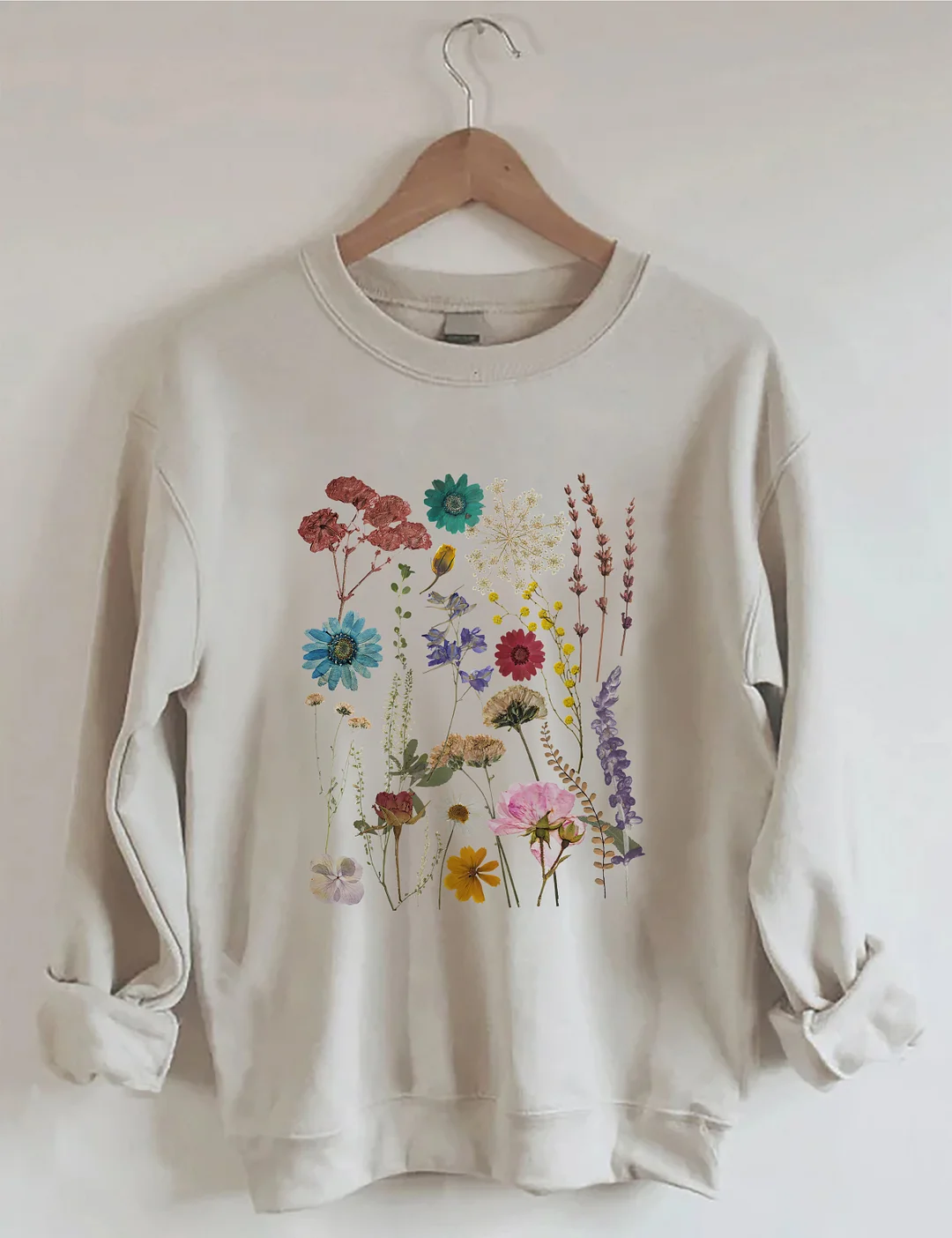 Vintage Pressed Pressed Flowers Sweatshirt