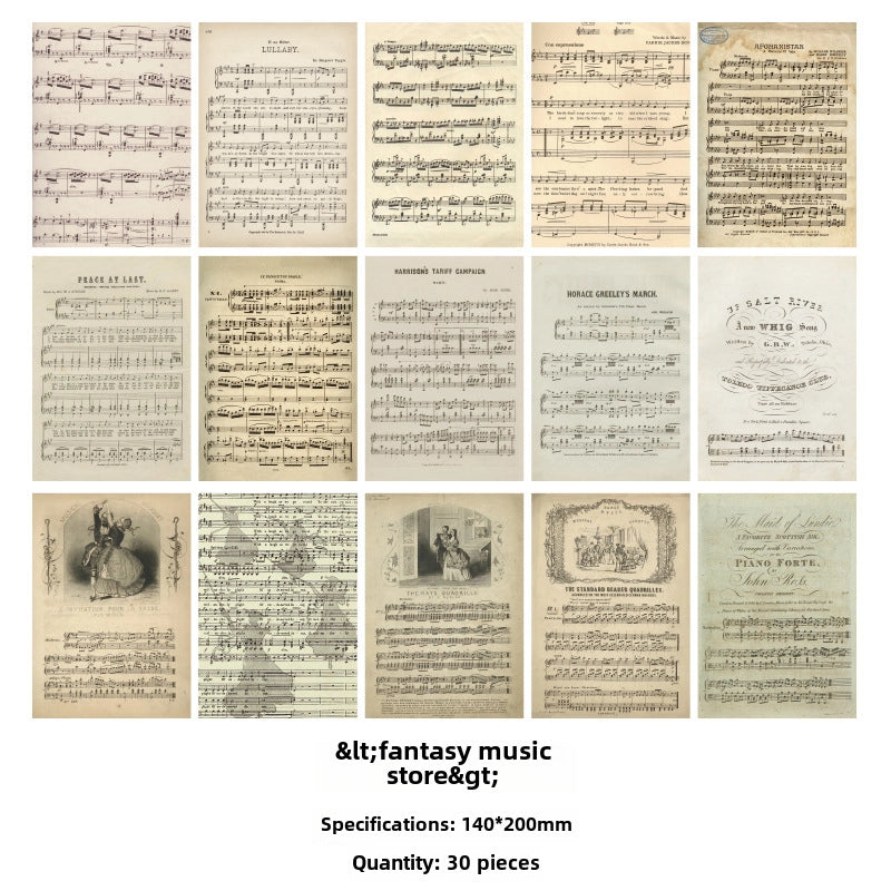 Vintage Material Paper Series Inspiration Diy Handbook Base Paper 8 Styles Retro Patterns For Journaling Scrapbooking Crafts