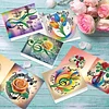 12Pcs Romantic Bouquet DIY Diamond Painting Greeting Cards for Adults Gifts