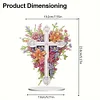 Diamond Painting Flower Cross Desktop Bedroom Table Decoration