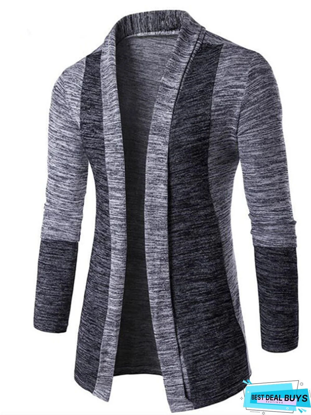 Men's Panels Contrast Knit Sweater Cardigan