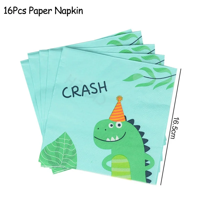 Dinosaur Theme Party Dinosaur Balloon Disposable Tableware Set Kids Boy Birthday Party Decoration Jungle Party Baby Shower Favor