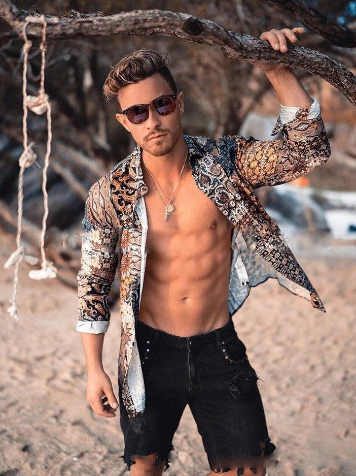 Casual Printed long-sleeved Shirt