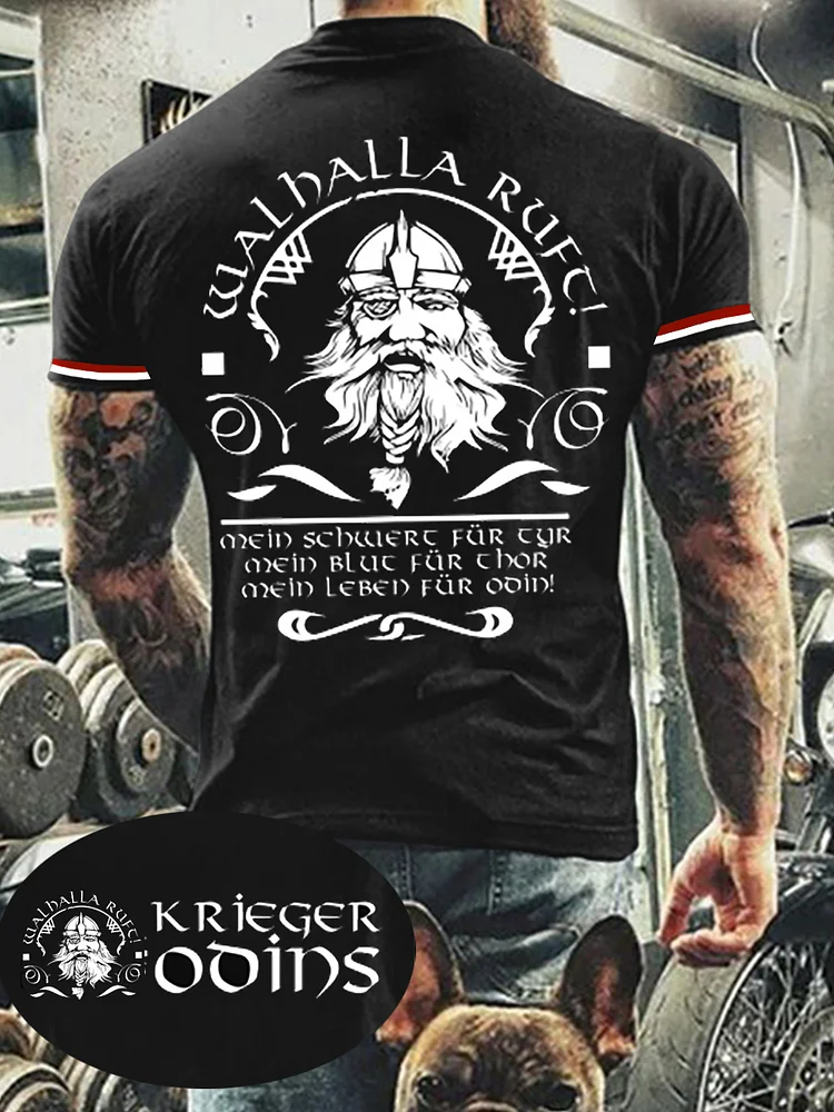 Herren Wal halla ruft bedrucktes Kurzarm-T-Shirt