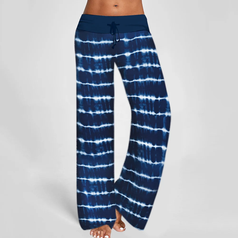 Fashion Tie Dye Loose Lace Up Lounge Pants