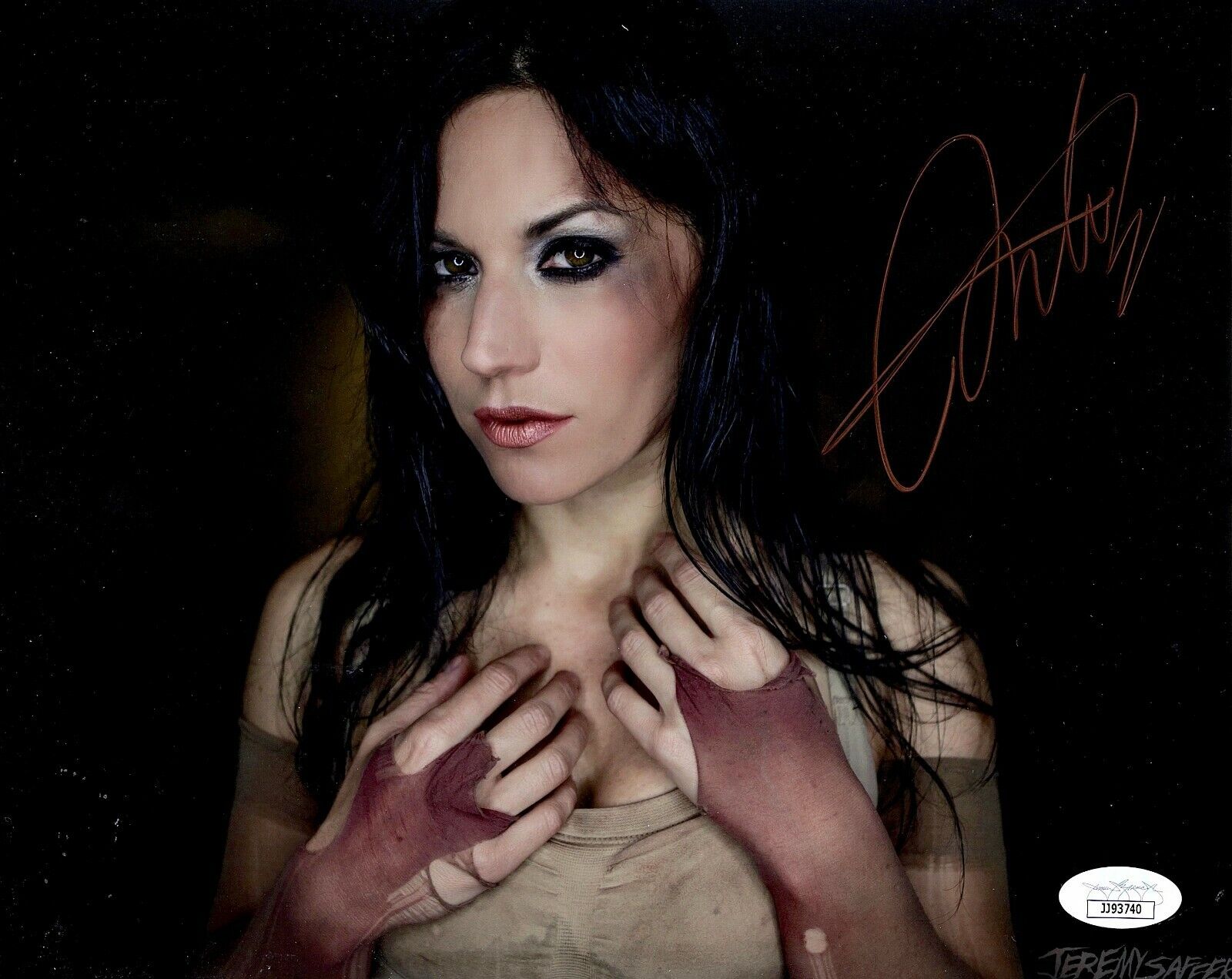 LACUNA COIL CRISTINA SCABBIA Autograph SIGNED 8x10 Photo Poster painting JSA CERTIFIED KILLER!