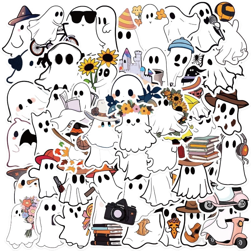 1 Set Color Block Graduation Halloween PVC Cute Stickers
