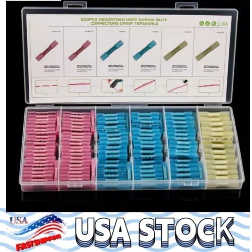 pornhint Pornhint Assortment Heat Shrink Wire Connectors Electrical Terminals Crimp Seal 200x New