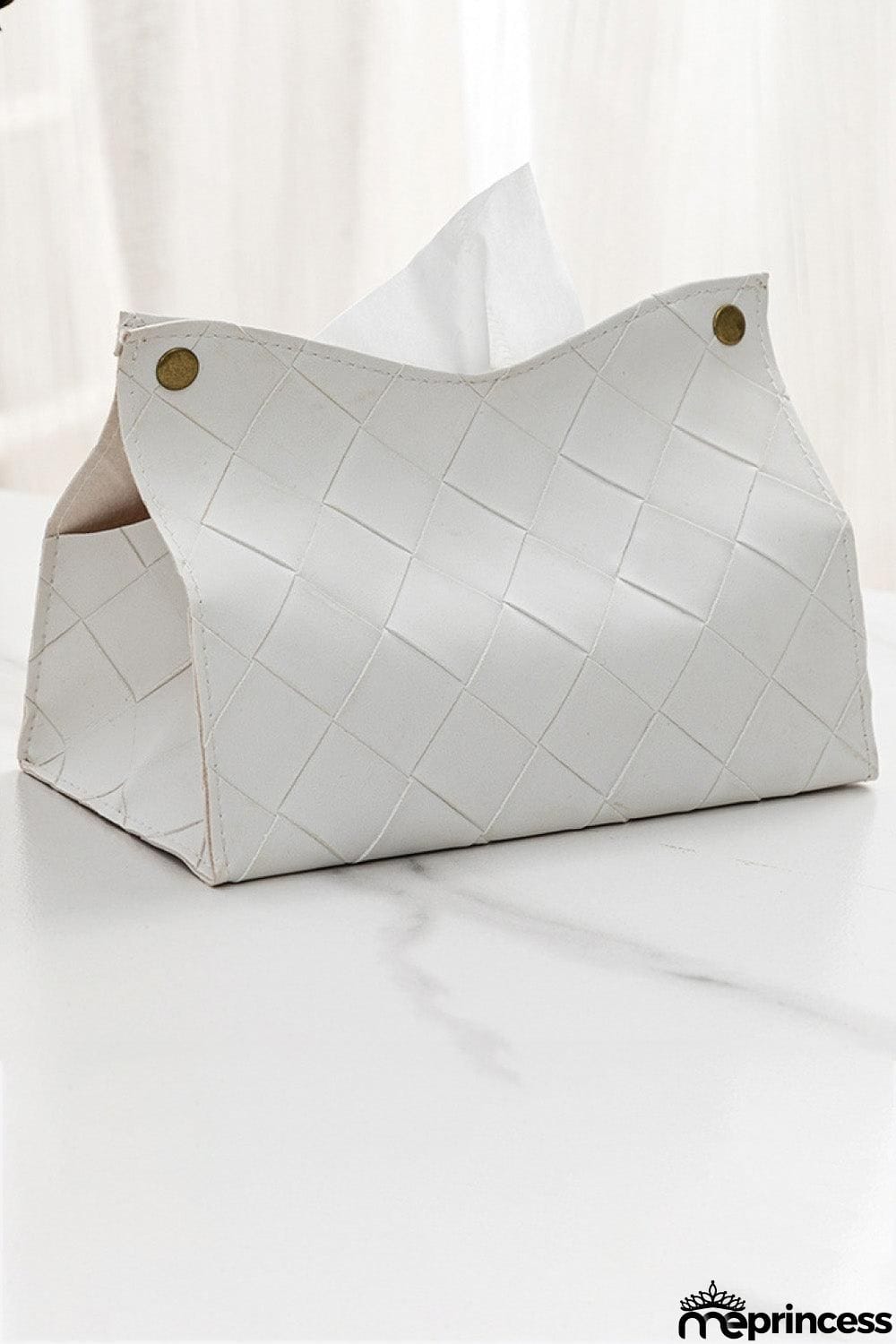 2-Pack Woven PU Tissue Box Covers