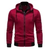 Men's Stylish Casual Contrast Hooded Jacket
