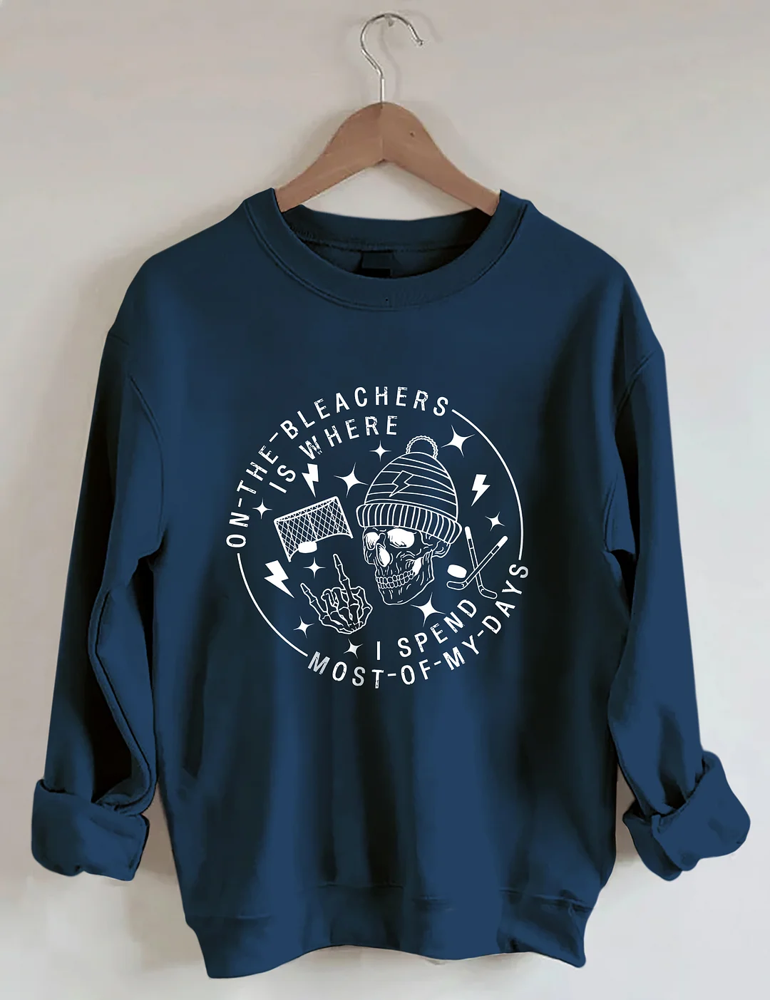 Living On The Bleachers Hockey Mom Sweatshirt