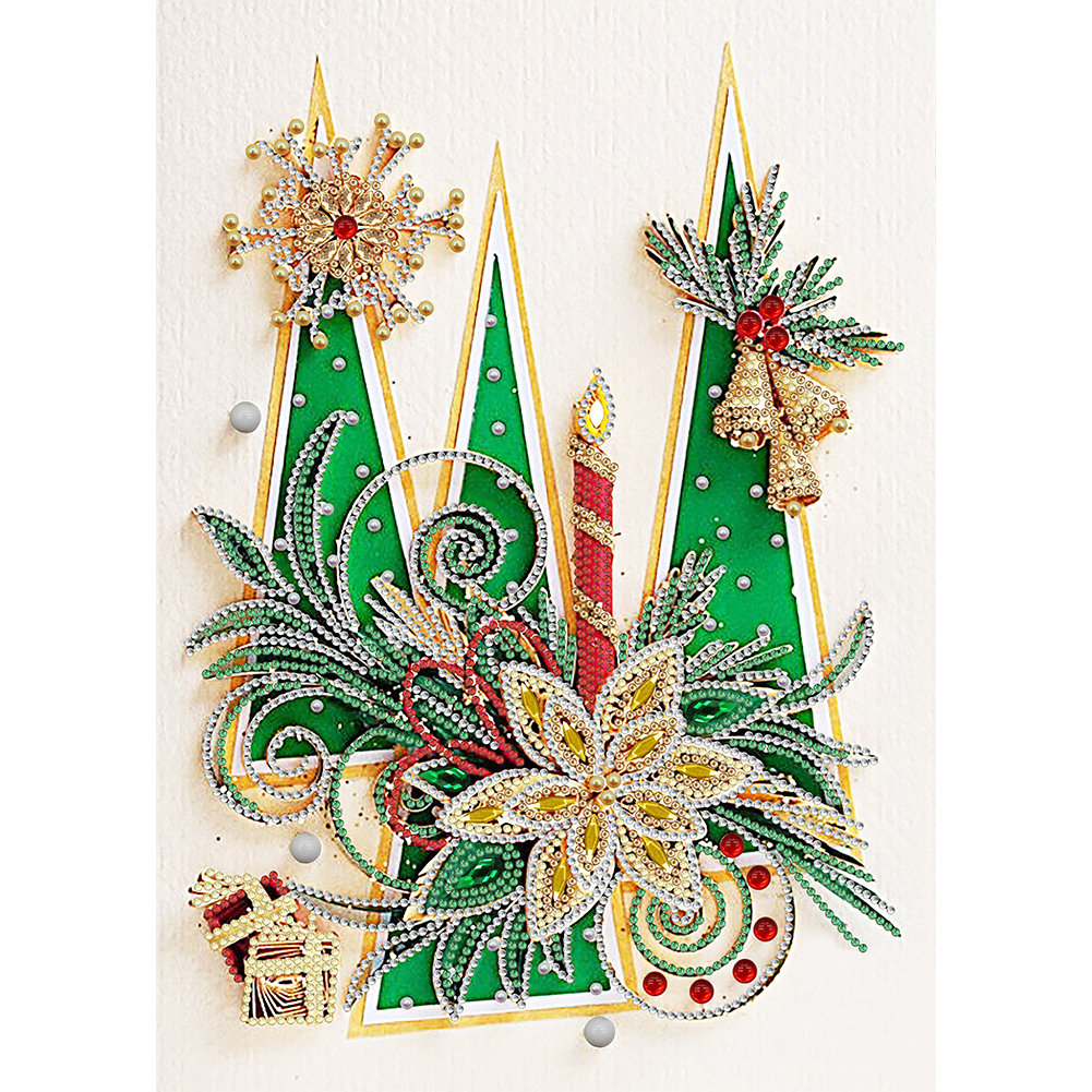 Christmas Flower Quilling Paper - Special Shaped Diamond Painting - 30*40CM