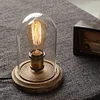 American Retro Edison Table Lamp Loft Nostalgic Bedroom Bedside Cafe Bar Creative Solid wood Decorative Table Lamp
