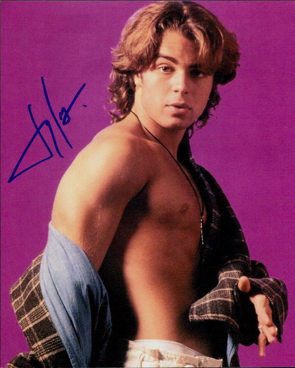 Joey Lawrence (Blossom) shirtless signed 8x10 Photo Poster painting