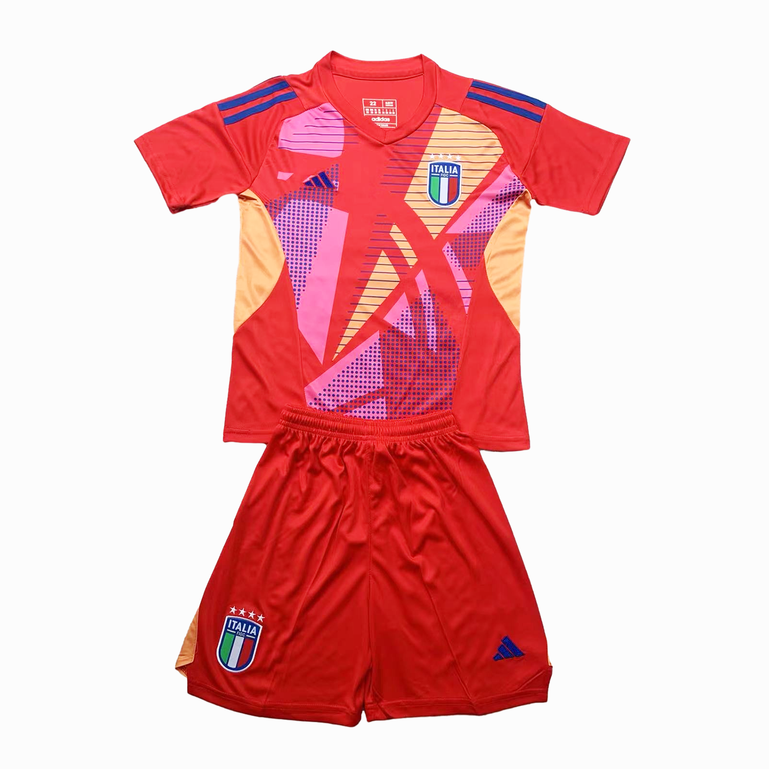 Italy 2024 Goalkeeper Kids Kit - Red