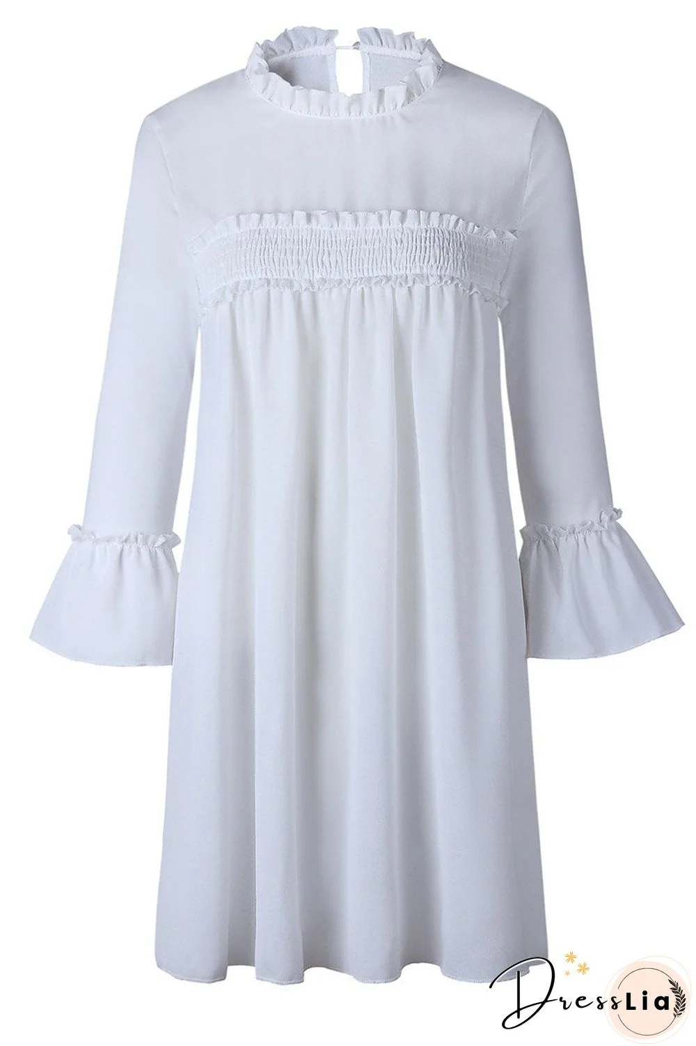 Pleated Hem Chiffon Dress