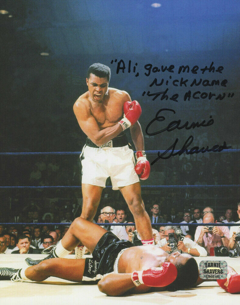 ~Earnie Acorn Shavers~ Signed Muhammad Ali vs Sonny Liston