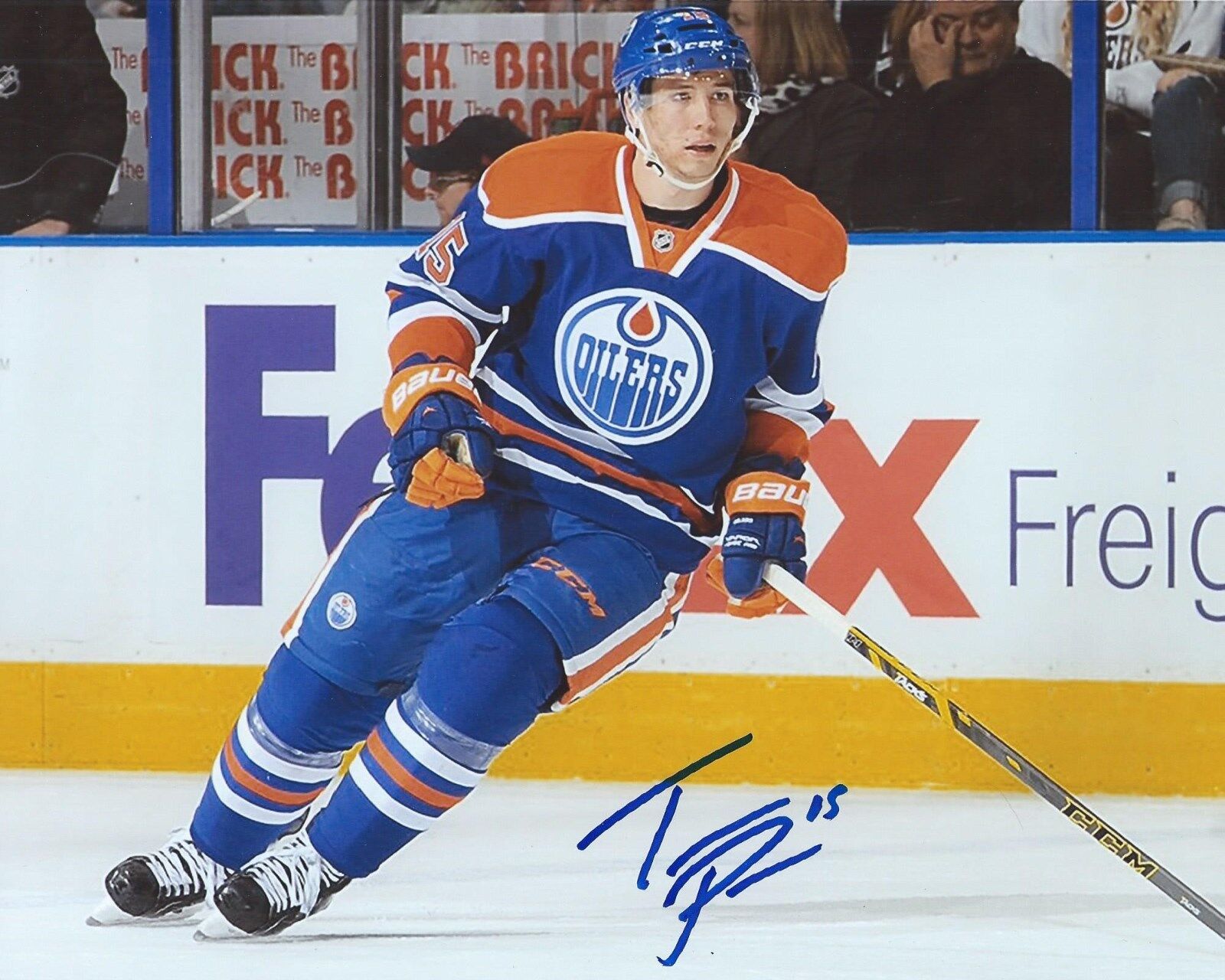 Tyler Pitlick Signed 8x10 Photo Poster painting Edmonton Oilers Autographed COA