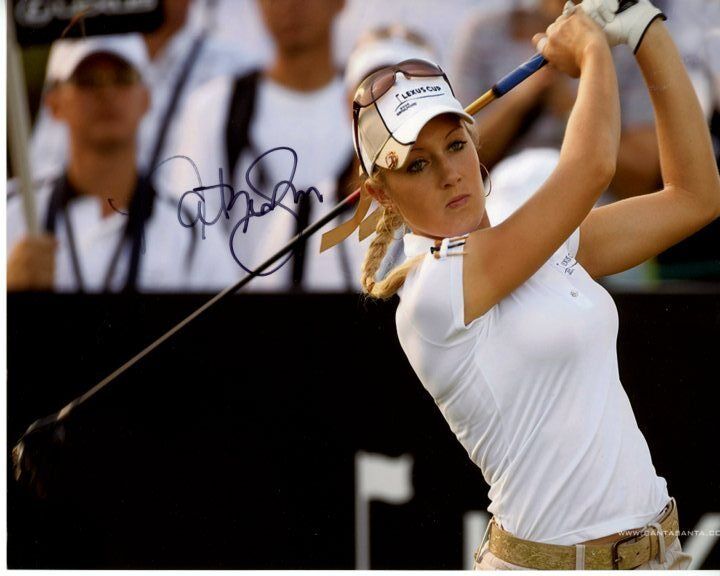 NATALIE GULBIS signed autographed LPGA GOLF Photo Poster painting