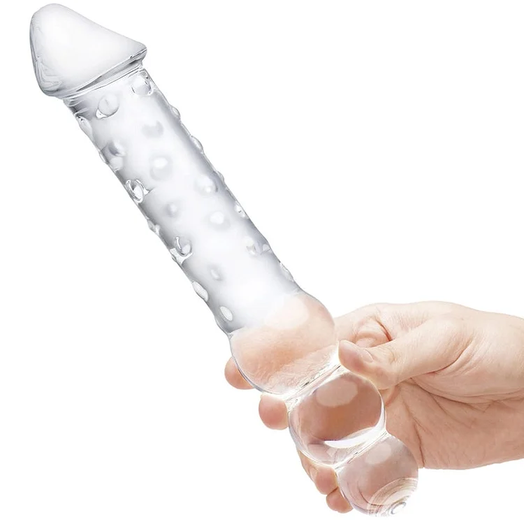 Pornhint Gläs 12 Inch Double Ended Beaded Dildo