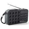Mini Portable FM Radio BT Wireless Speakers Solar Charging FM Radio Receiver