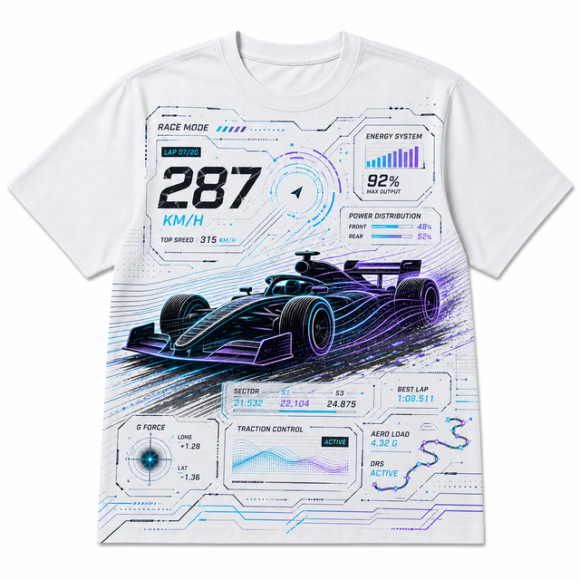 Motorsport Data Racer Cotton T-Shirt