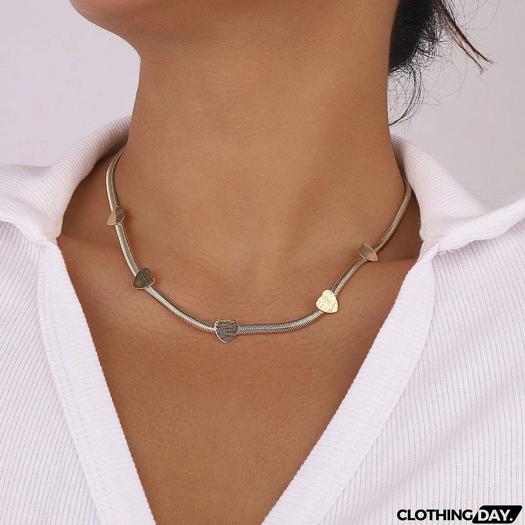 Love Simple Metal Necklace