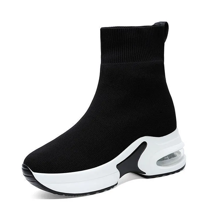 Women's Sock Single Short Height Increasing Insole Boots
