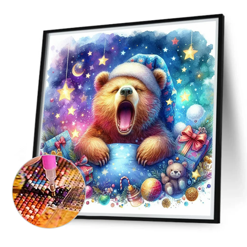 Diamond Painting - Full Round Drill - Sleeping Bear(Canvas|40*40cm)