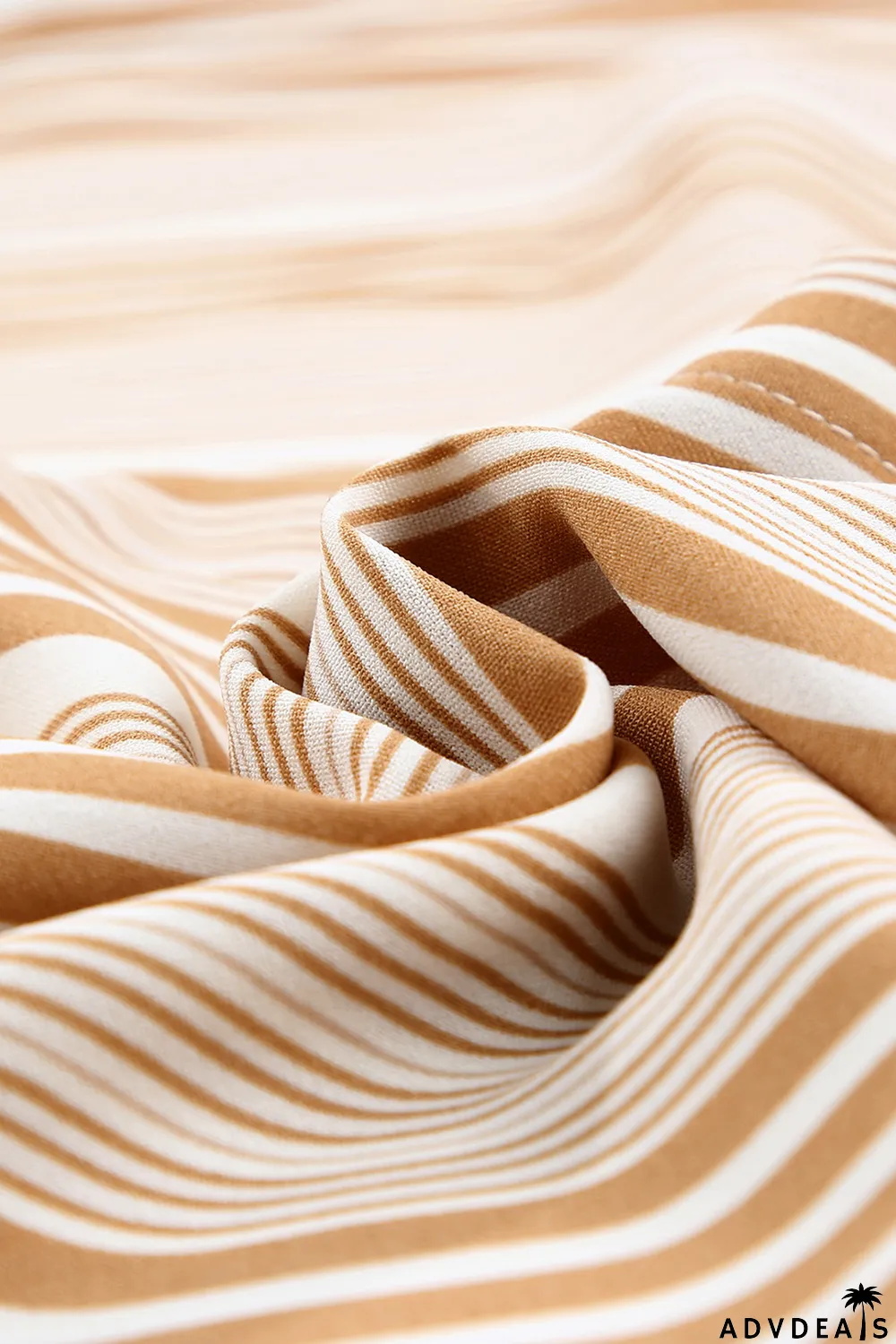 Loose Button Back Striped Blouse