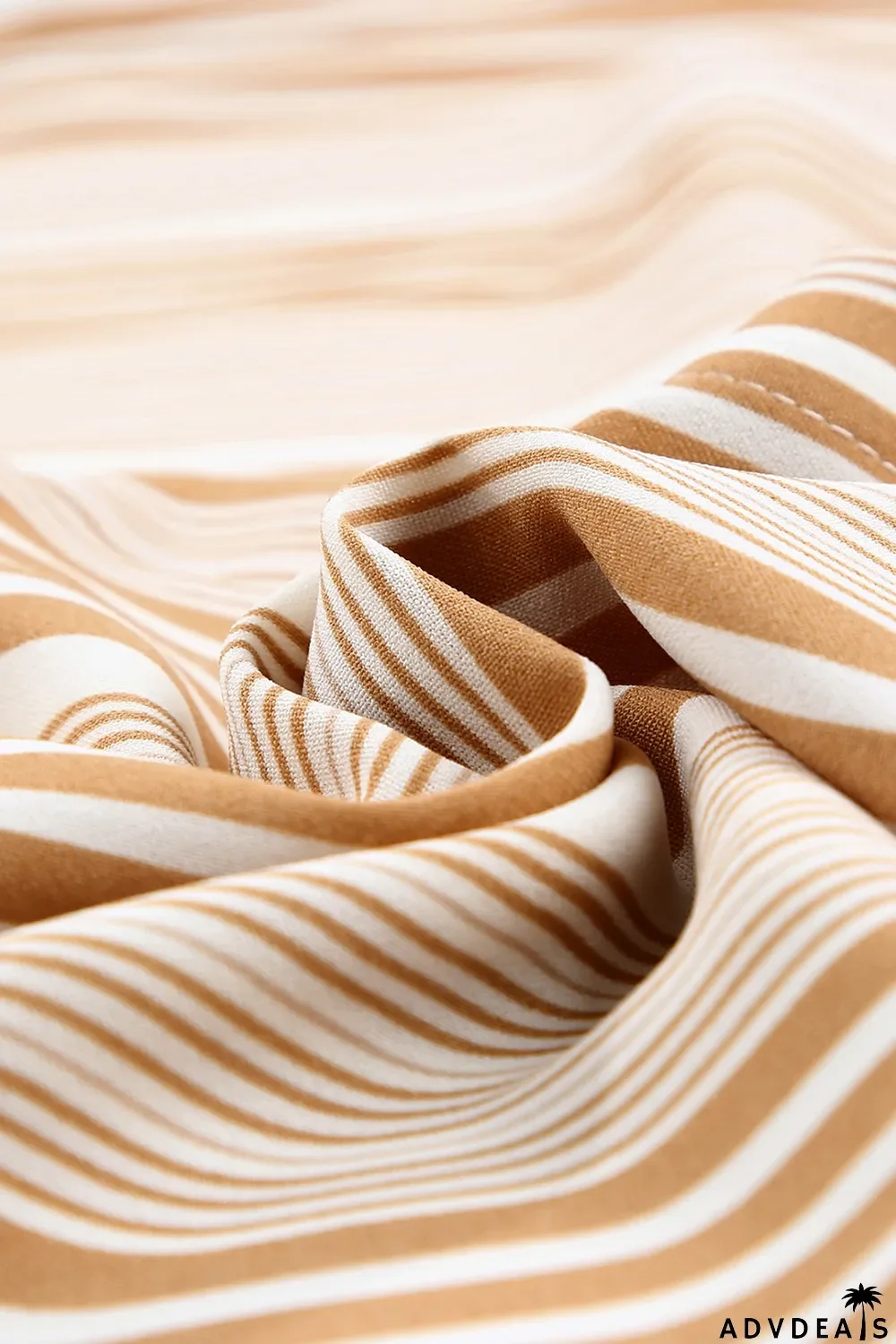 Loose Button Back Striped Blouse