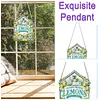4Pcs Diamond Painting Summer Window Pendants Suncatcher Hanging Kits for Home Porch Farmhouse