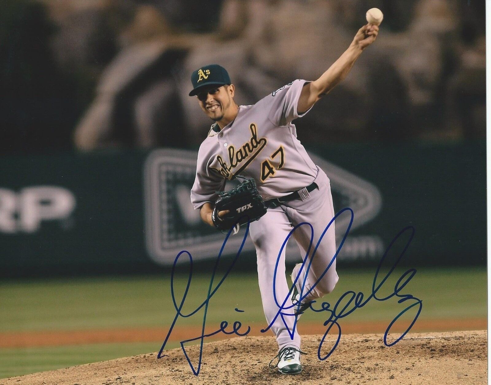 **GFA Oakland Athletics *GIO GONZALEZ* Signed 8x10 Photo Poster painting AD2 COA**