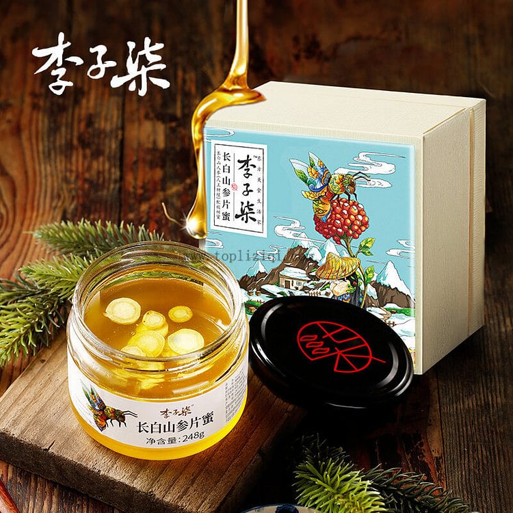 Li Ziqi Changbai Mountain Ginseng Slices Honey Lime Tree Honey Ginseng Honey
