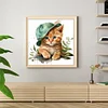 Cat - 18CT Stamped Cross Stitch 20*20cm/7.87*7.87in