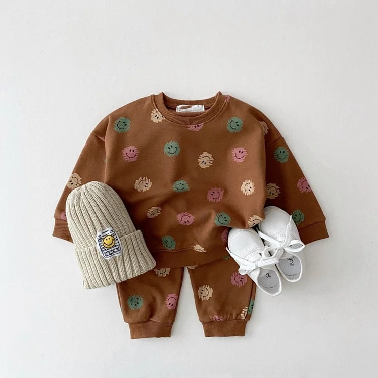 MILANCEL 2022 Baby Clothes Set Bear Embroidery Hoodies And Pants 2 Pcs Spring Boys Sweatshirt Suit