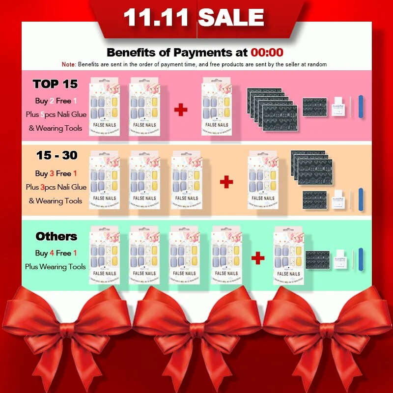 24PCS False Nails with Glue Rhinestones Long Trapezoid Detachable Pearl Stick on Nails Press on Nails Art With Wearing Tools-Nail Inspo