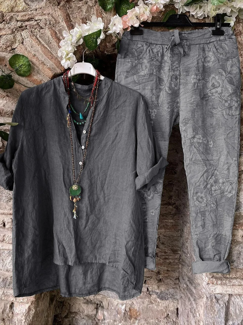 Army Green Short Sleeve Shift Suits