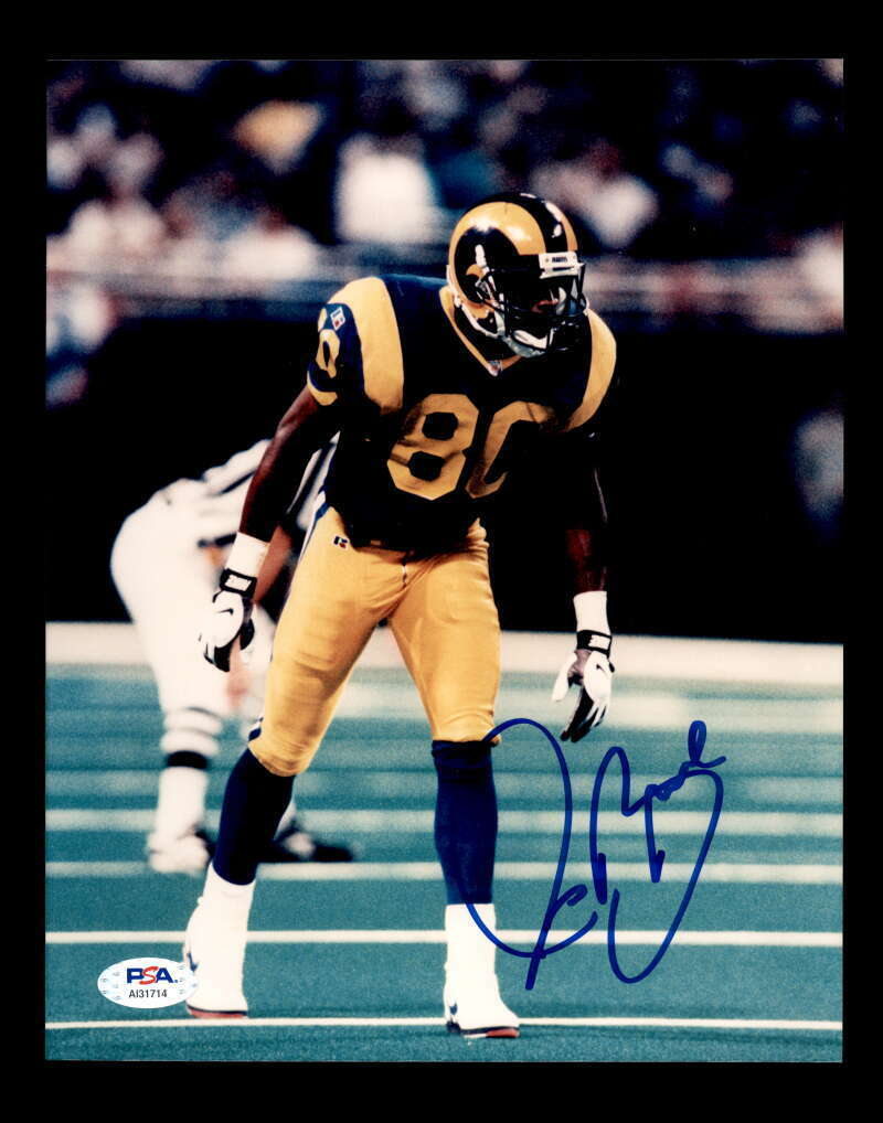 Issac Bruce PSA DNA Coa Hand Signed 8x10 Autograph Photo Poster painting