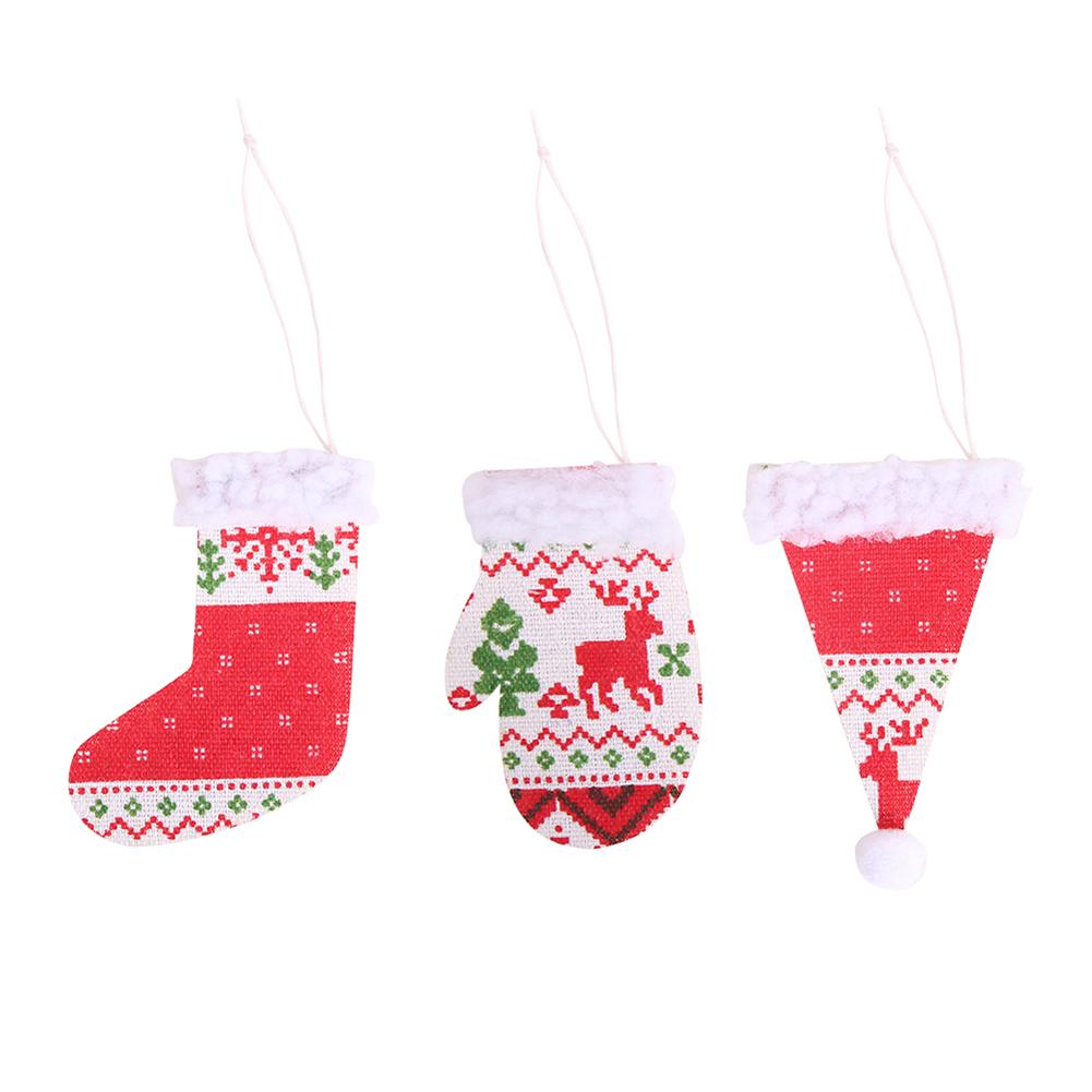 

Christmas Hanging Ornament Santa Claus Gift Bag Xmas Tree Home Decoration, Glove, 501 Original